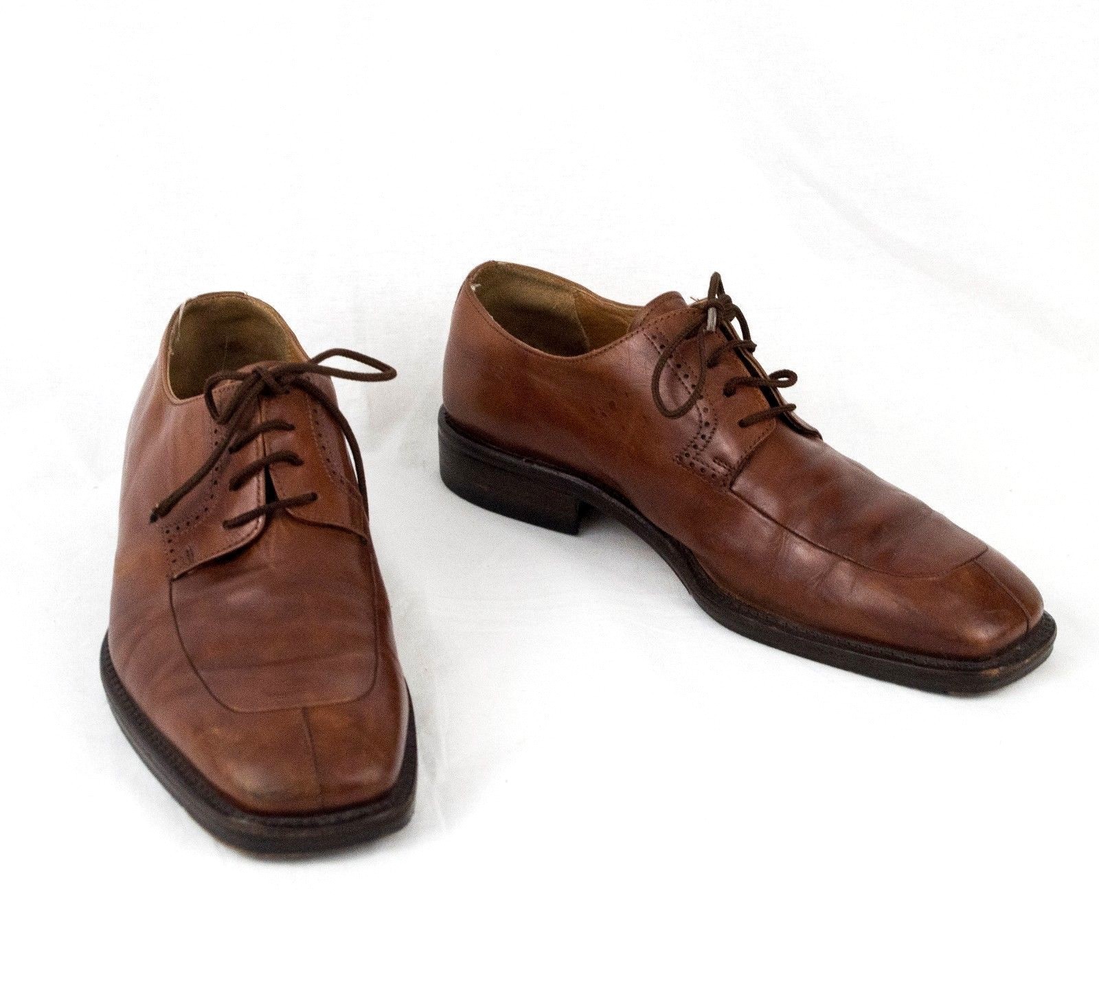 SAOLA Scarpe Oxford in pelle marrone US 9 punta divisa derby stringate EU 41 Mario Bruni Italia