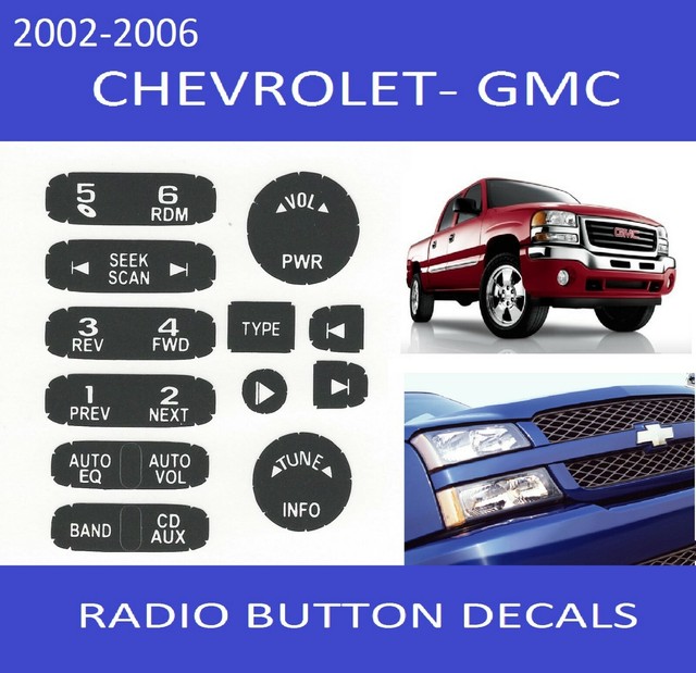 2000-2006 RADIO BUTTON REPAIR CHEVROLET DASH ENVOY YUKON TAHOE ESCALADE
