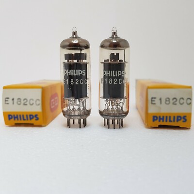 E182CC 7119 Philips Holland matched pair,only tested 100%+,Roetest,NOS,NIB