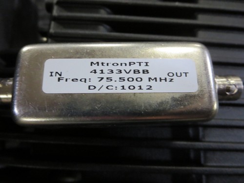 MTRONPTI 4133VBB Freq: 75.500MHz RECEIVE VHF CRYSTAL FILTER PIZO, ICM,