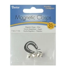 Darice Magnetic Clasps Silver 3 Pieces 7 mm x 11 mm
