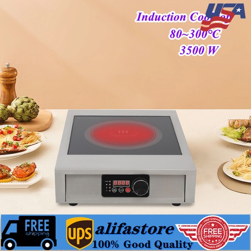Commercial Induction Cooktop 110V Portable Induction Cooktop + LED Display 3500W