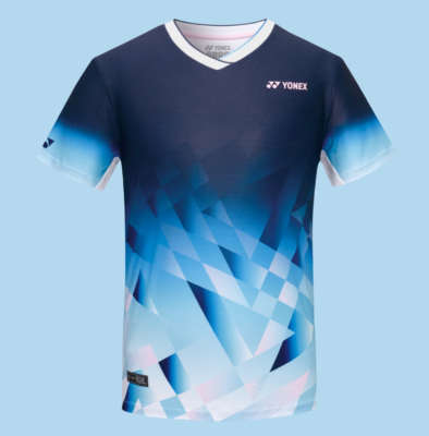 YONEX 25S/S Men's Badminton T-Shirts Sports Training Top Dark Navy