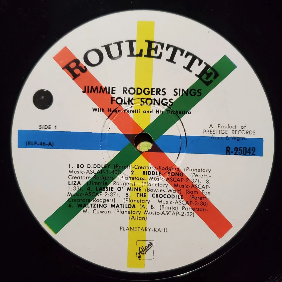 Jimmie Rodgers – Jimmie Rodgers Sings Folk Songs - 1958 New Zealand Release - Image 3 of 4