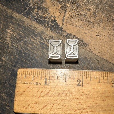 Print Blocks   2 Wine Glasses/ Goblets   Lead Blocks