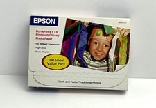 EPSON BORDERLESS 4 X 6 PREMIUM GLOSSY PHOTO PAPER 100 SHEETS