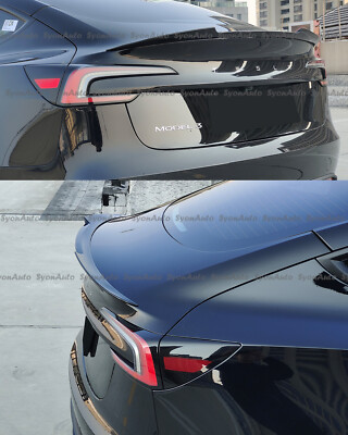 BestEvMod Heckspoiler Für Tesla Model 3 Highland 2024 – OEM-Style, ABS, Glänzend Schwarz, Einfache Montage, Kein Bohren