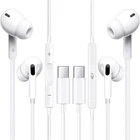 2 Pack for iPhone 15 16 17 Pro Max Air USB-C Wired Headphones Headset Earbuds