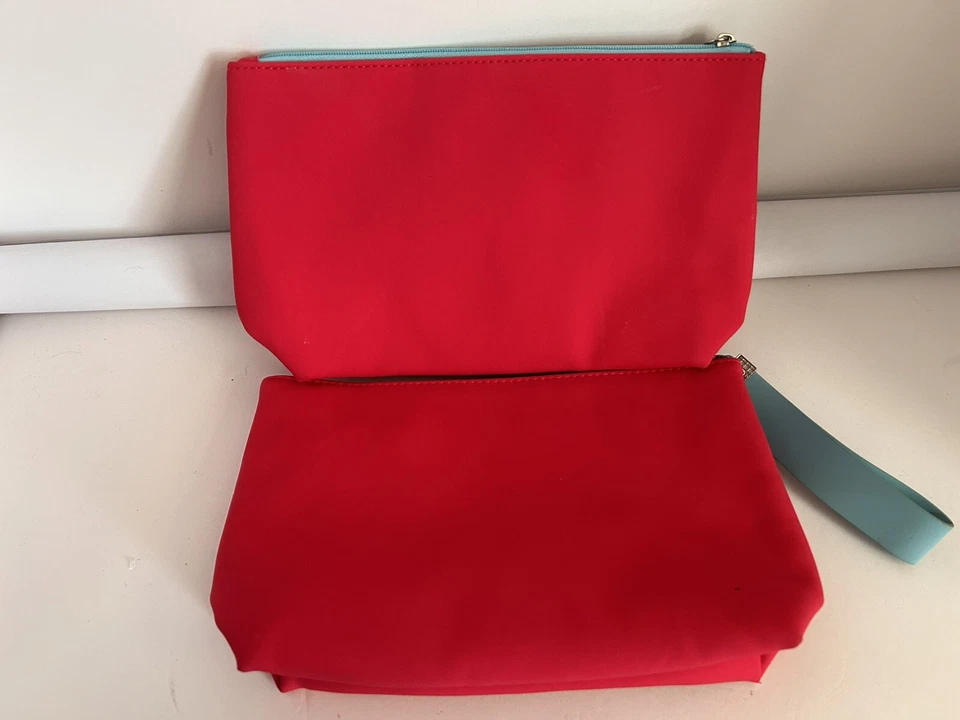 2 Pieces For One Price! Shishedo Ginza Tokyo (Pink/Blue)Cosmetic Zipper Bag Mint - Image 4 of 4