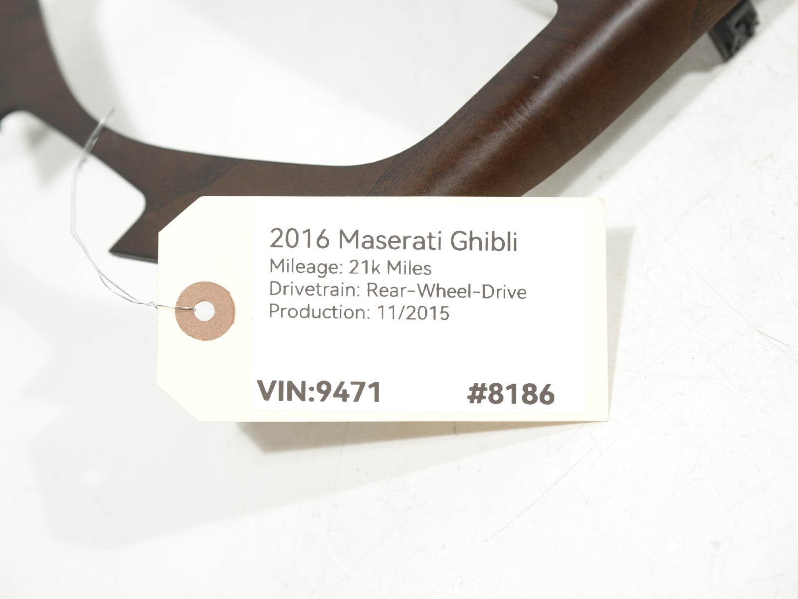 14-16 Maserati Ghibli Front & Rear Door Console Trim Bezel Walnut Wood Set OEM