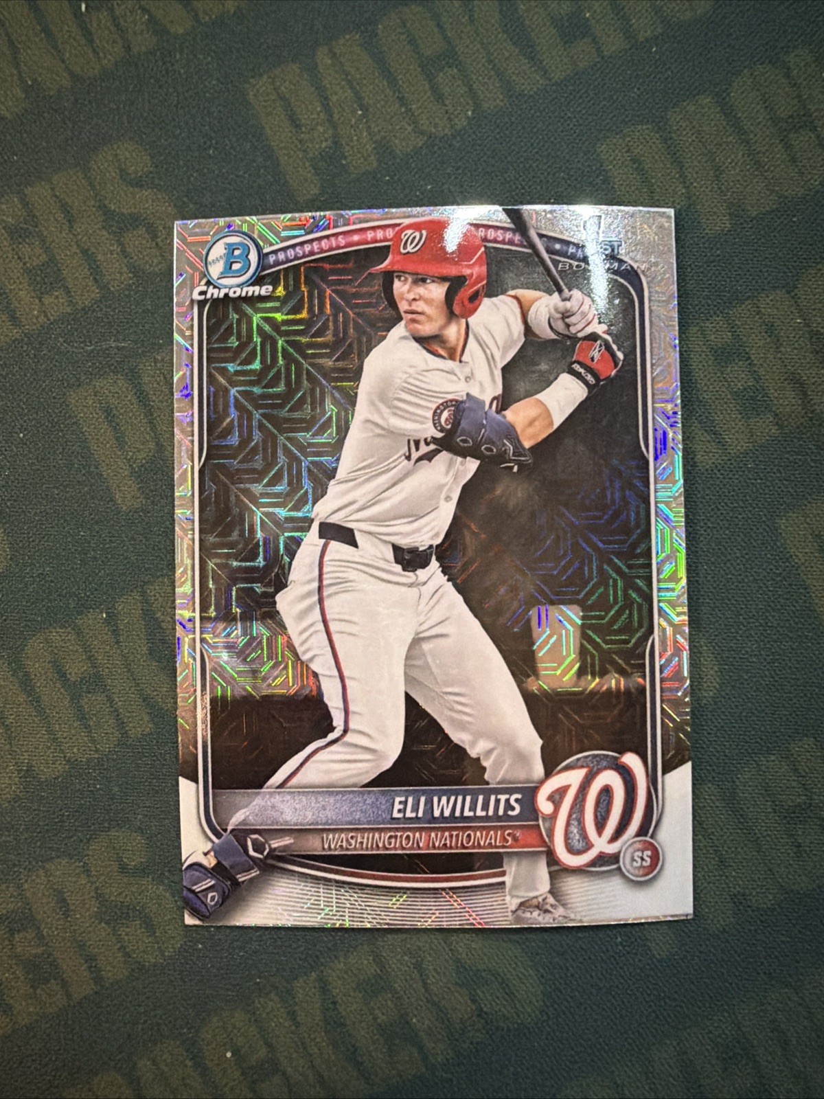 2025 Bowman Draft ELI WILLITS 1st Chrome MOJO REFRACTOR #BDC-1 Nationals #1 Pick