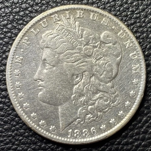 1886-O Morgan Dollar US $1 Coin 90% Silver VF/XF Circulated