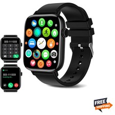 Waterproof 1.9" Smart Watch - Heart Rate  Sleep Tracker for iOS/Android