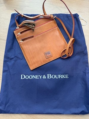 Dooney & Bourke Florentine Leather Triple Zip Crossbody - Chestnut - never used