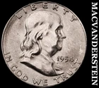1954-S Silver Franklin Half Dollar - Choice Gem Brilliant Unc++++  #G9449