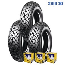 Pneumatisch 3 Stücke MICHELIN S 83 für Wespe Px 125 150 3.50.10 + 3 Zimmer D'