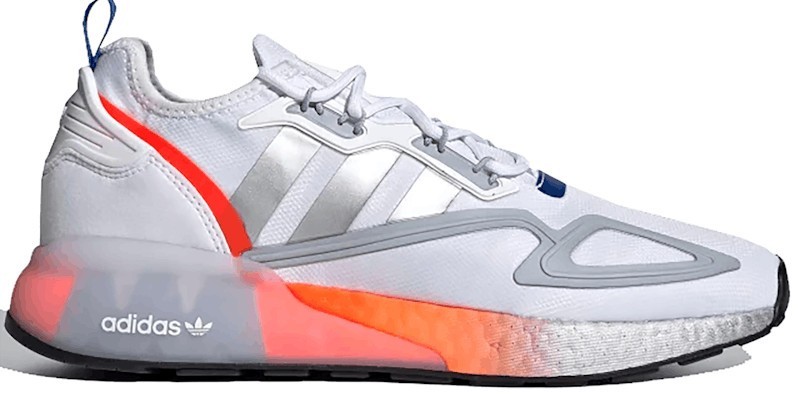 Las mejores ofertas en Adidas ZX 2K Boost White Metallic Silver | eBay