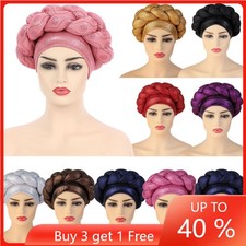 Turban Head Wrap African Women Braid Bonnet Caps Nigerian Auto Geles Headtie Hat