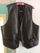 Herren Lederweste Schwarz Biker Easy Rider Gr...