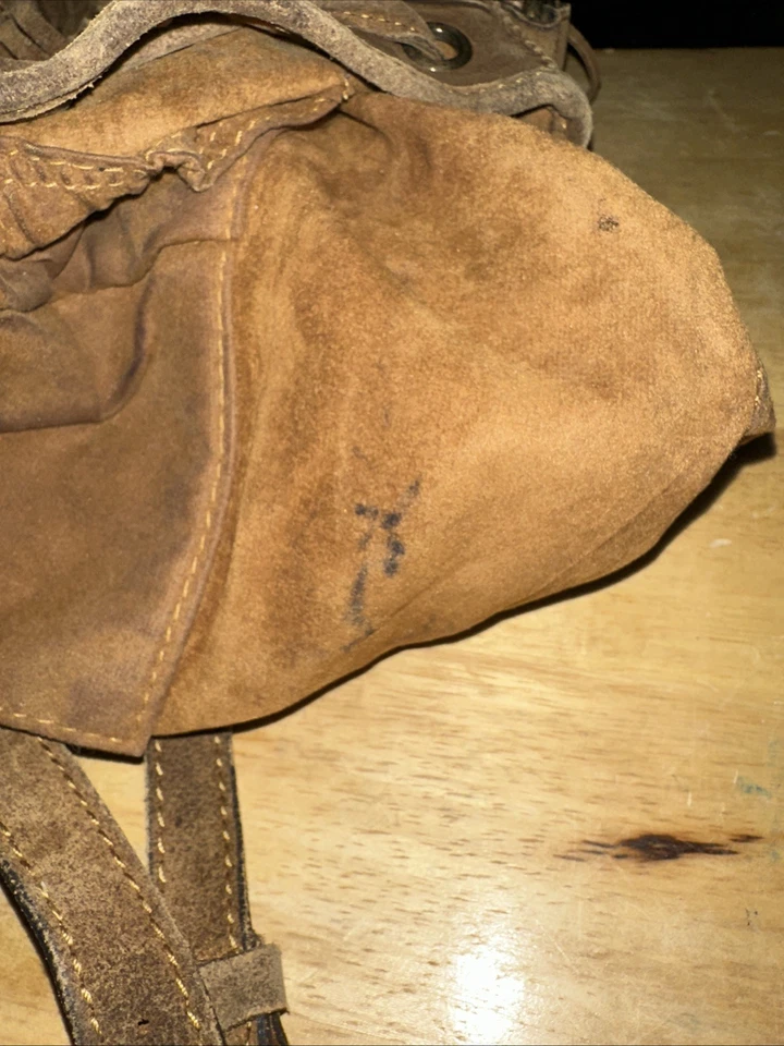 Bolso Bandolera Patricia Nash Gris Gamuza Boho Flecos Bronte Hobo Bucket Cartera Foto 4 de 4