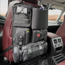 Tactical Vehicle Seat Organizer,5 Pouches Compatible with Various Accessories
