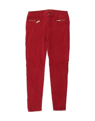 Michael Kors Damen Izzy Skinny Jeans US 8 Medium W32 L29 rot Baumwolle DA02