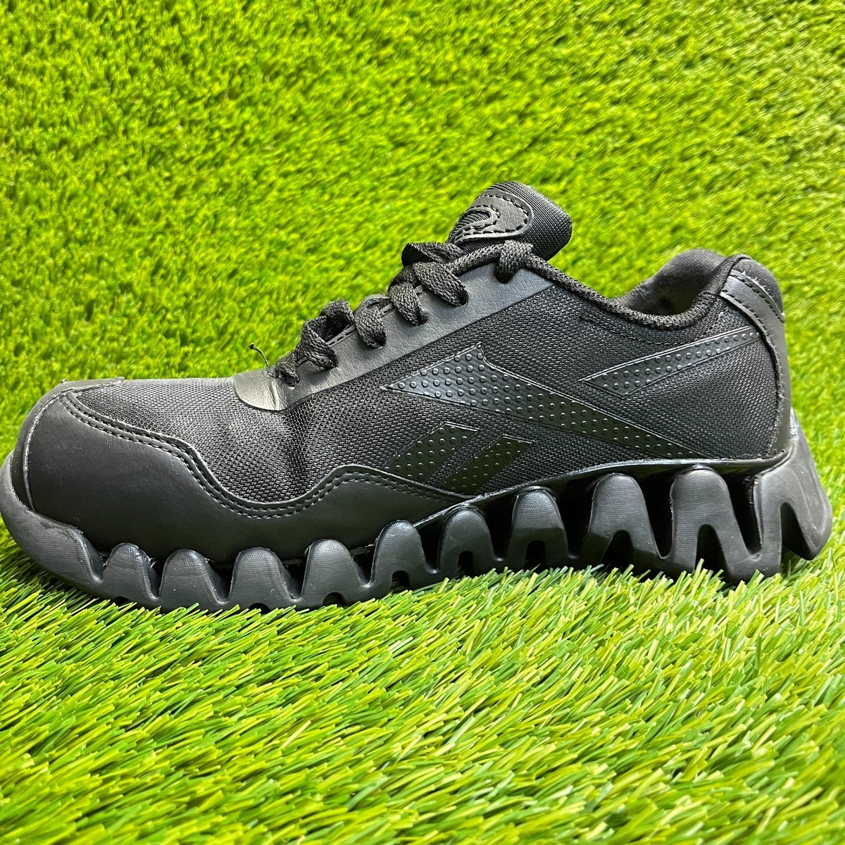 新品 Reebok zig pulse 27.5cmスニーカー!ブラック! Reebok Zig Pulse Womens Size 7.5W Black Composite Toe Safety Work