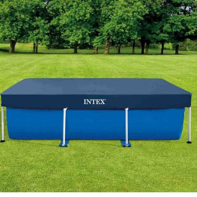Intex Rectangular Frame Pool Abdeckplane Rechteckig Schutzplane Blau 300x200