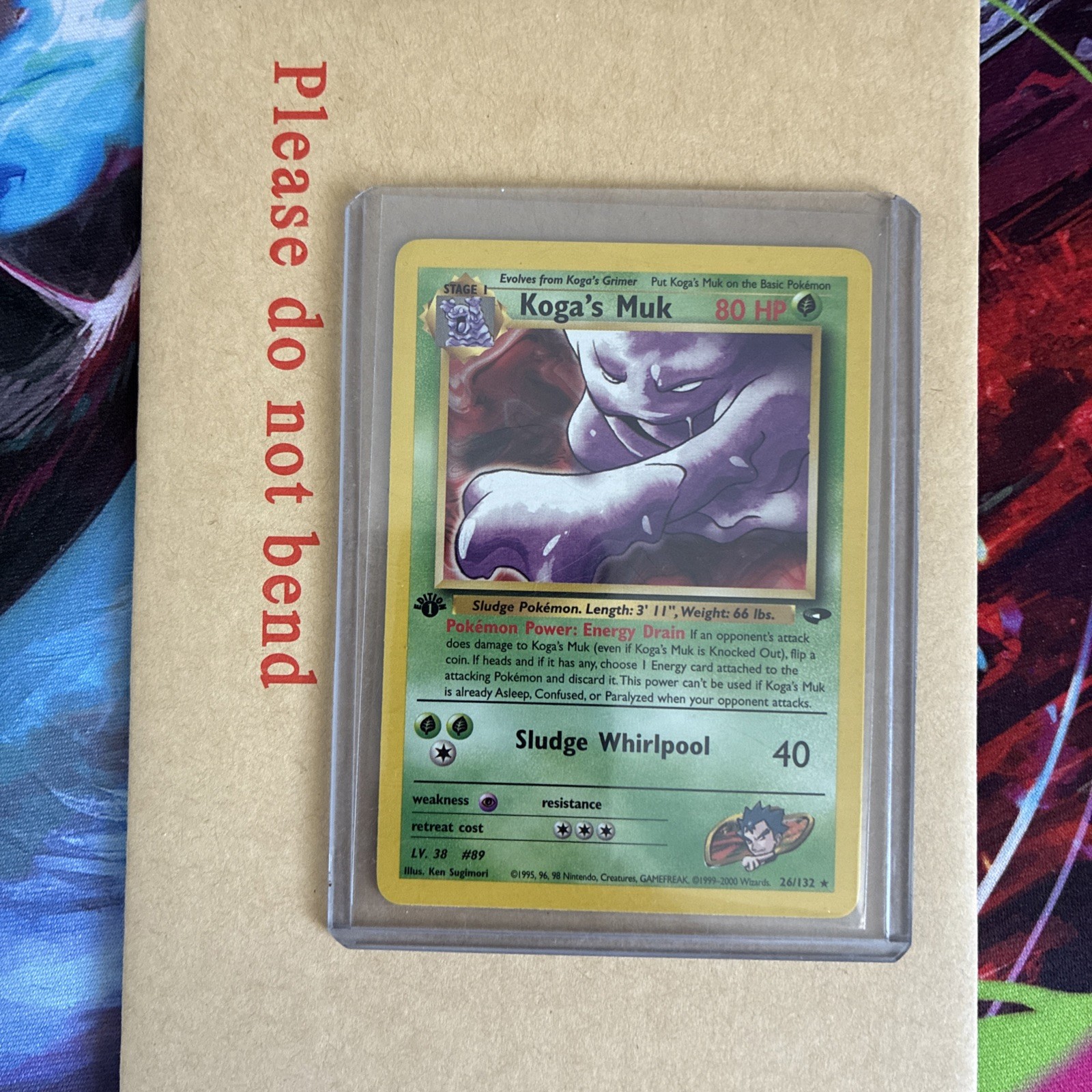 Koga's Muk 26/132 Rare Gym Challenge Pokemon 1st Edition Near Mint NM