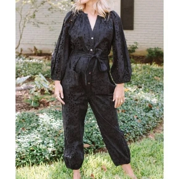CLEOBELLA Penelope Eyelet One Piece Jumpsuit Size XS Foto 2 de 4