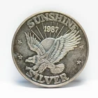 1987 Sunshine Mining 1/2-oz .999 Fine Silver Round Toned