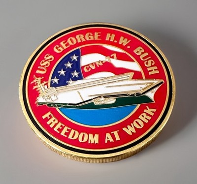 US NAVY USS GEORGE H.W. BUSH CVN-77 Challenge Coin ·IN STOCK· ·FAST SHIPPING·