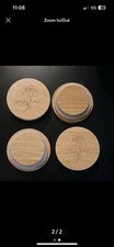 4 Pack Bamboo Oui Yogurt Jar Lids Leakproof with Silicone Seal - Rose