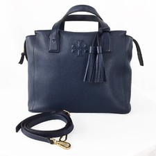 NEW TORY BURCH Thea Slouchy Satchel Royal Navy SRP 595