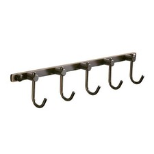 Bronze Towel Hooks Bathroom Rail Hook Rack Wall Mounted Antique Oil Rubbed Br...
