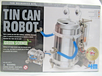 Tin Can Robot DIY Kids 4M Green Science  Fun Mechanics Kit New