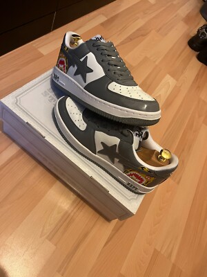 BAPESTA BAPE A BATHING APE BABY MILO SNEAKERS AUTHENTIC VINTAGE US 9.5 EU 43