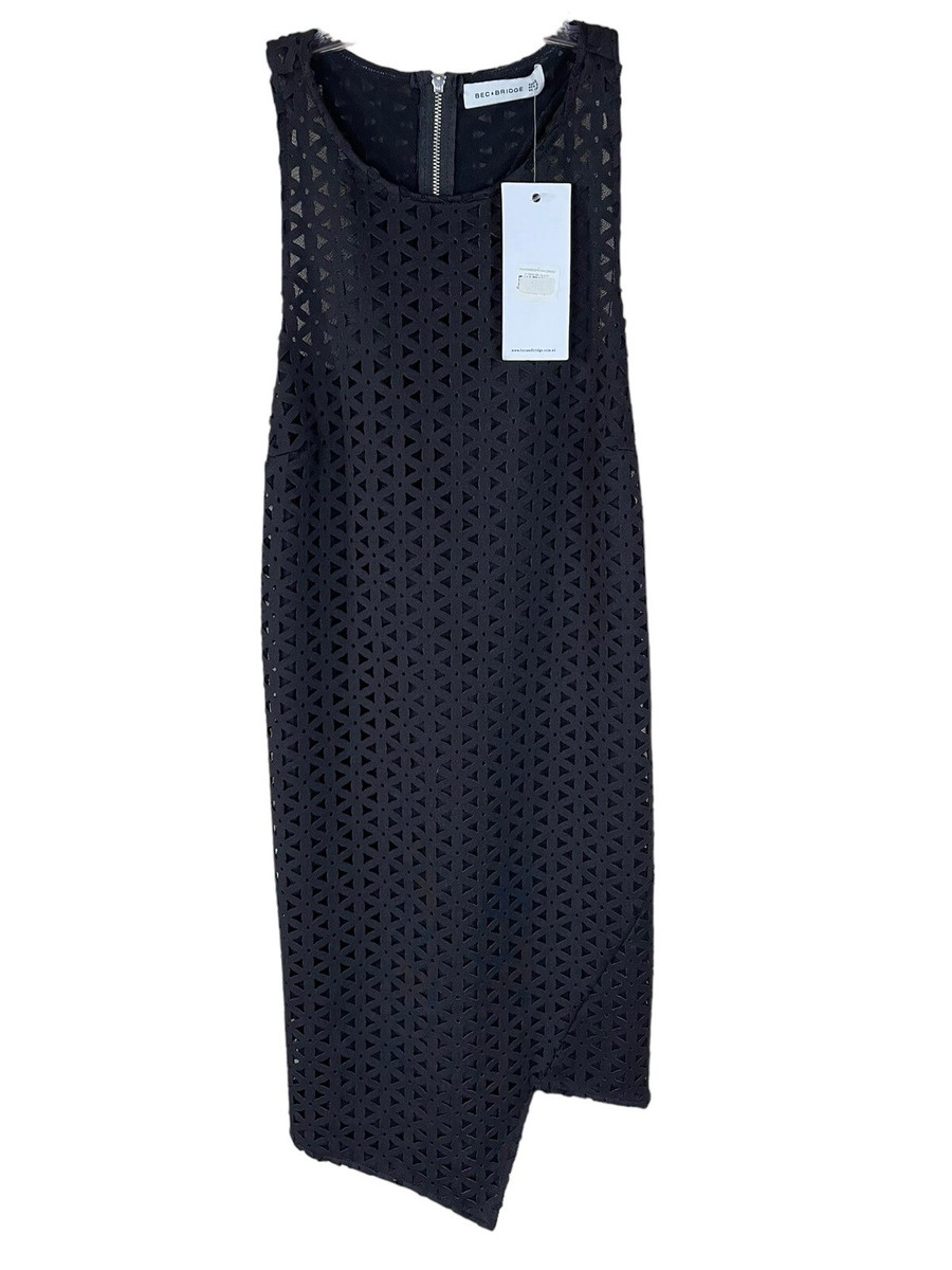 bec and bridge black and white polka dot dress BEC AND BRIDGE size 10 long polkadot dress  Hello Friday