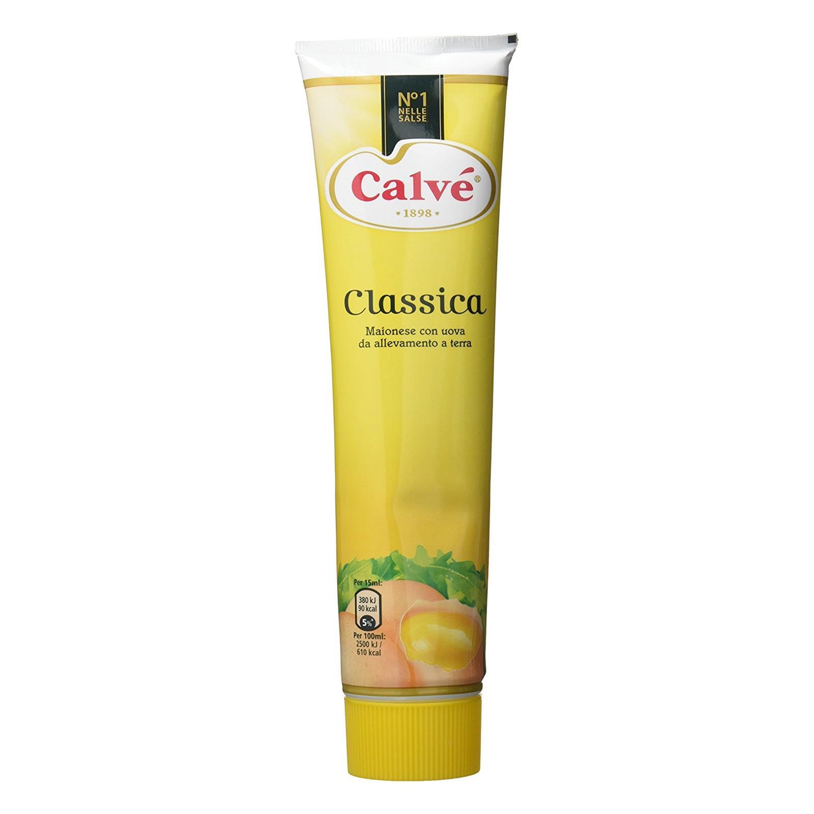 MAIONESE CALVE' CLASSICA TUBO DA 185 ML SALSA MAYONNAISE PANINI PUB PIZZERIA BAR
