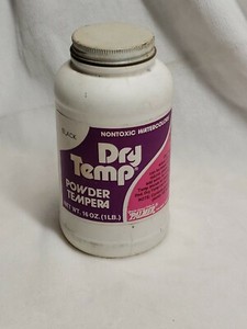 Vintage Dry Temp Powder Tempera Black Nontoxic Watercolor Paint 16 ounce opened