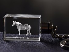 Haflinger, Cheval Cristal Porte-Clés, Porte-Clés, ANIMAUX CRISTAL DE