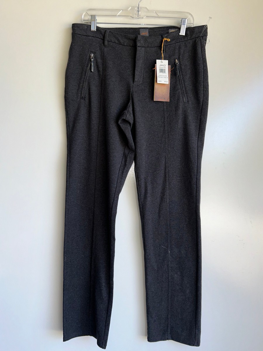 NWT $79 JAG Victoria Low Rise Slim Leg Charcoal Gray Pants Size 16