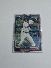 2024 Bowman Chrome Evan Carter Base RC Rookie Mega Box Refractor SP