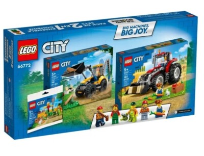 LEGO City Big Wheel Gift Set 66772, 2in1 Tractor and Construction