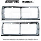 81-86 Cutlass Supreme CHROME Headlight Headlamp Door Bezels GM 22506532 22506533