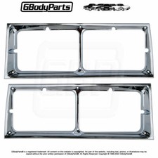 81-86 Cutlass Supreme CHROME Headlight Headlamp Door Bezels GM 22506532 22506533