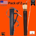 2X Archery Back Arrow Quiver Genuine Leather Arrow Holder Traditional Handmade