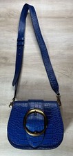 Nwot Polo Ralph Lauren Womens Bag Blue Crocodile Print Lennox Bag $428