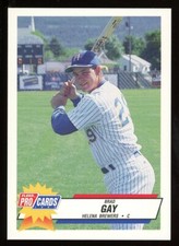 1993 Fleer Pro Cards Helena Brewers BRAD GAY RC BREWERS MARINERS ST PETERSBURG