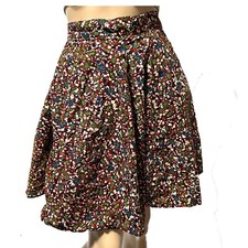 Francis  Benedict Women  s African Skirt Print Size S Small Pleated Above Knee